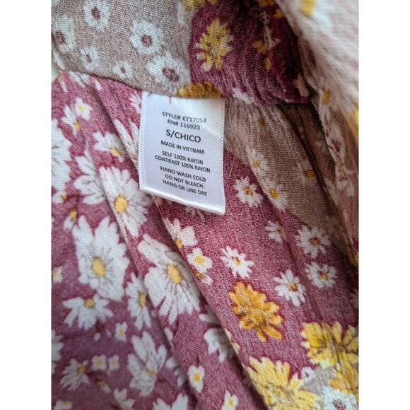 Easel Floral Boho Summer Hippie Flyaway Kimono Cardigan Size Small - Picture 5 of 8